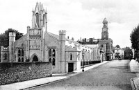 Ryde, Lind Street showing St James Church and Townhall