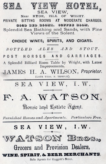 Seaview advertising