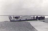 Passengers boarding SRN6 hovercraft 