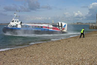 AP1-88 hovercraft leaving Southsea