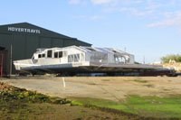 BHT130 hovercraft hull - rear, port corner view 