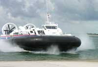 BHT Hovercraft arriving at Southsea