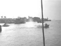 HM2 sidewall hovercraft in Portsmouth harbour