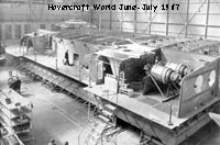 post side of SR-N4 hovercraft under construction