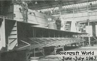 Port side of SRN4 hovercraft under construction