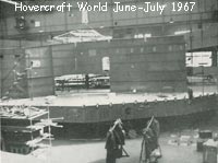 Bow section of SRN4 hovercraft under construction