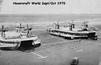 Hoverlloyd and Seaspeed SRN4 at the Calais Hoverport