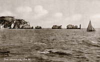 The Needles rocks and lighthouse